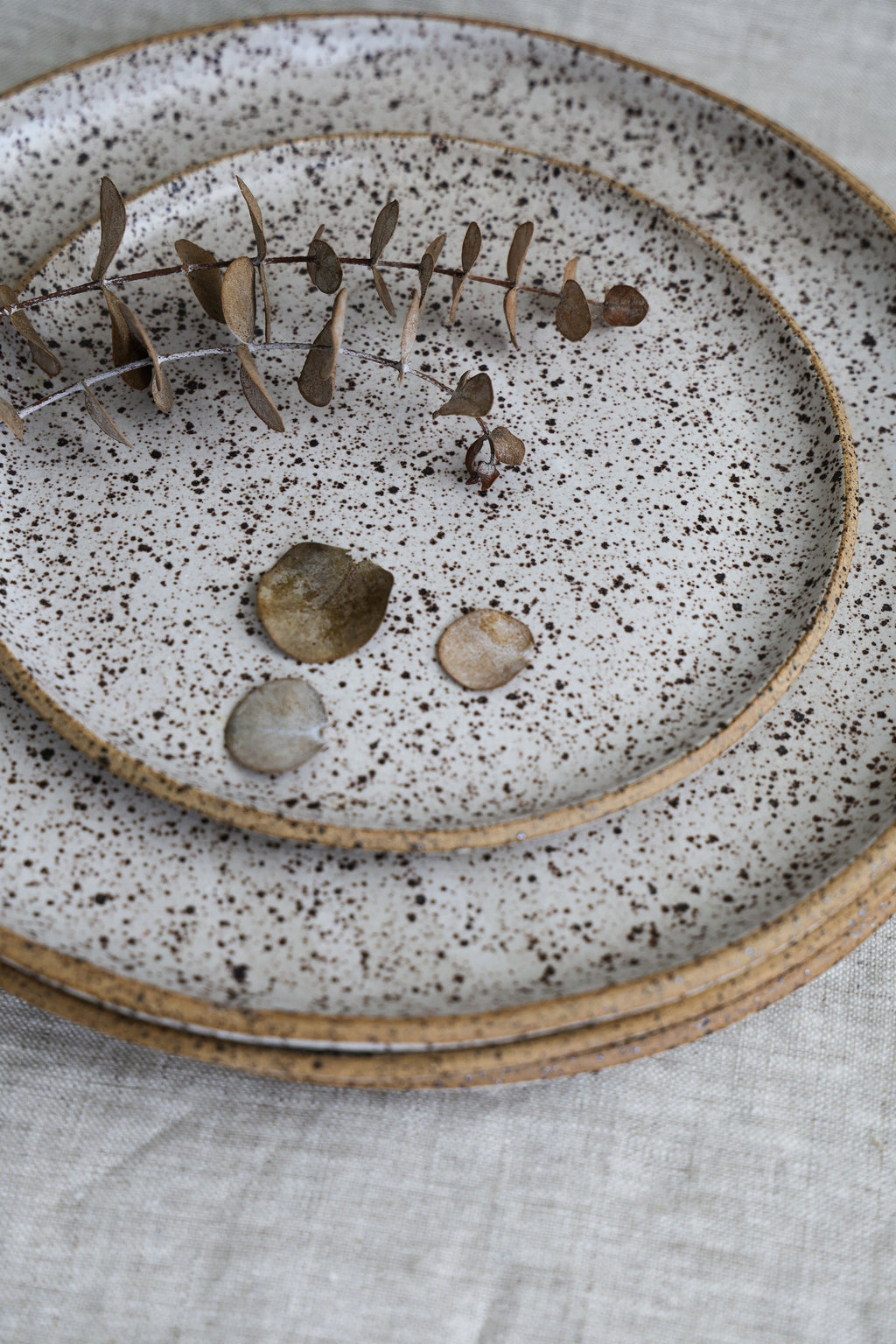 Appetizer Plate Speckled Matte White Handmade Plates, Minimalist Pottery, Ceramic, Made to Order, 6 1/2" Snack Plate for Salad Bread or Dessert.