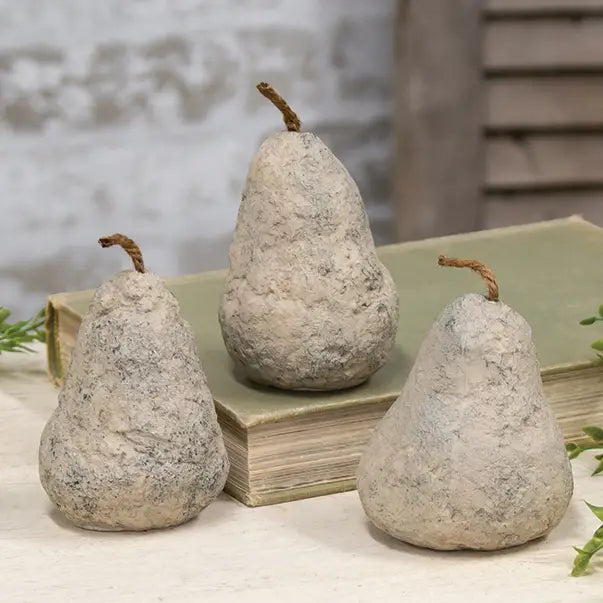 Cement Pear Decorative Tabletop Objects