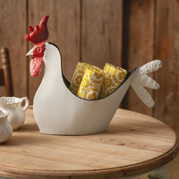 Farmhouse Rooster Planter Container