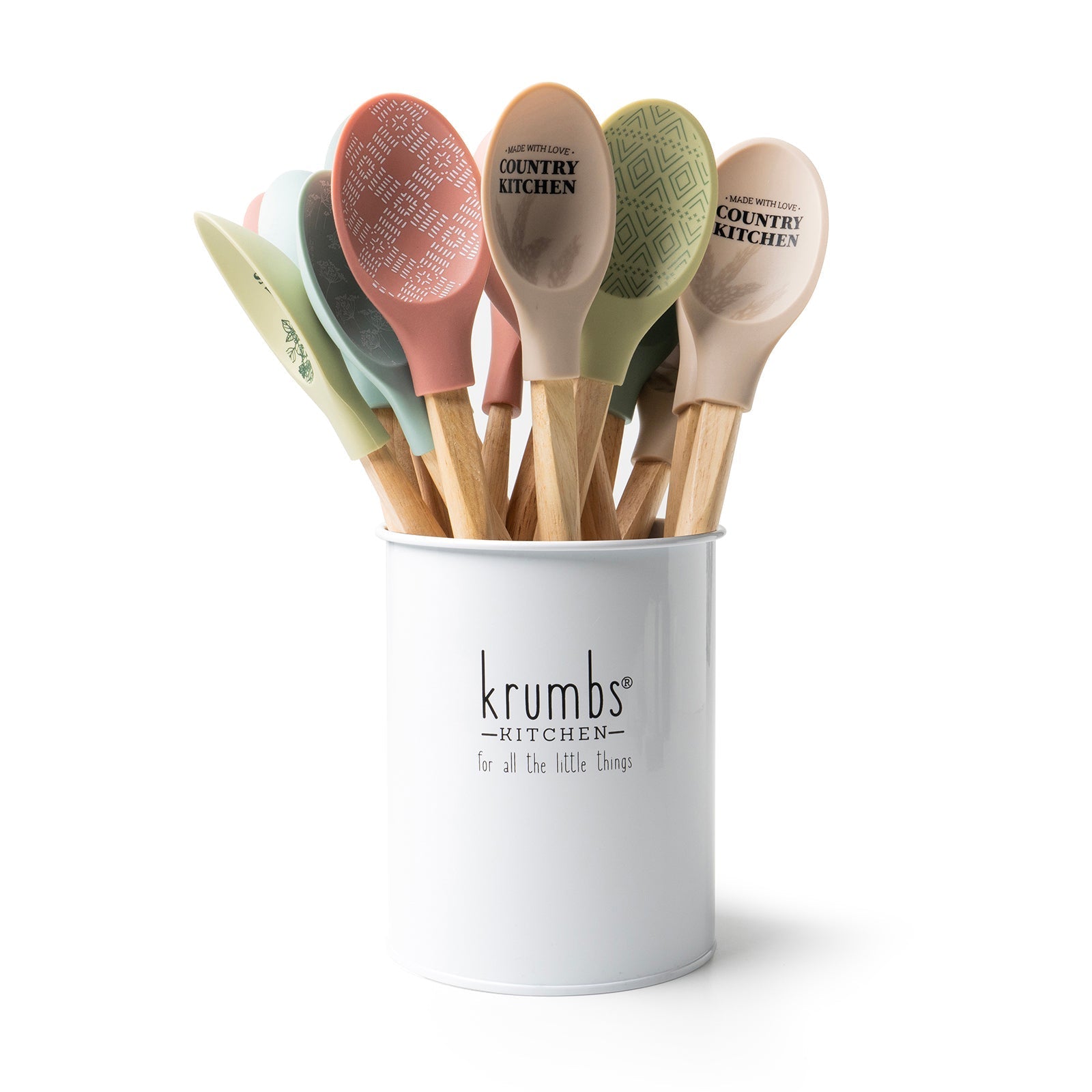 Krumbs Kitchen® Farmhouse Silicone Spoon - Pink