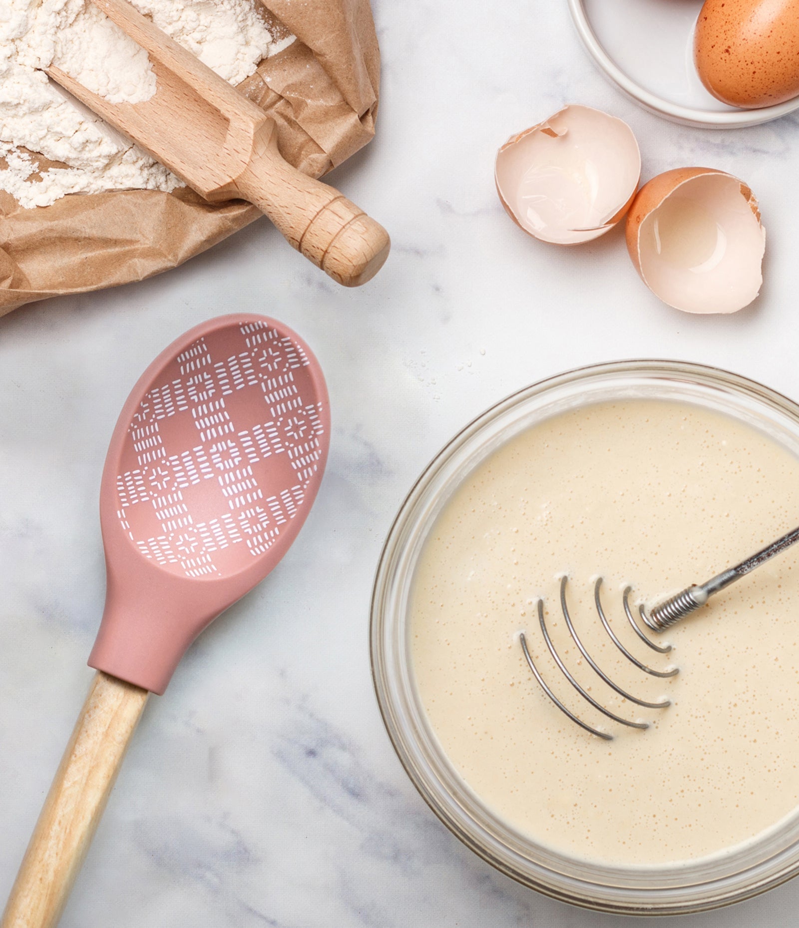 Krumbs Kitchen® Farmhouse Silicone Spoon - Pink