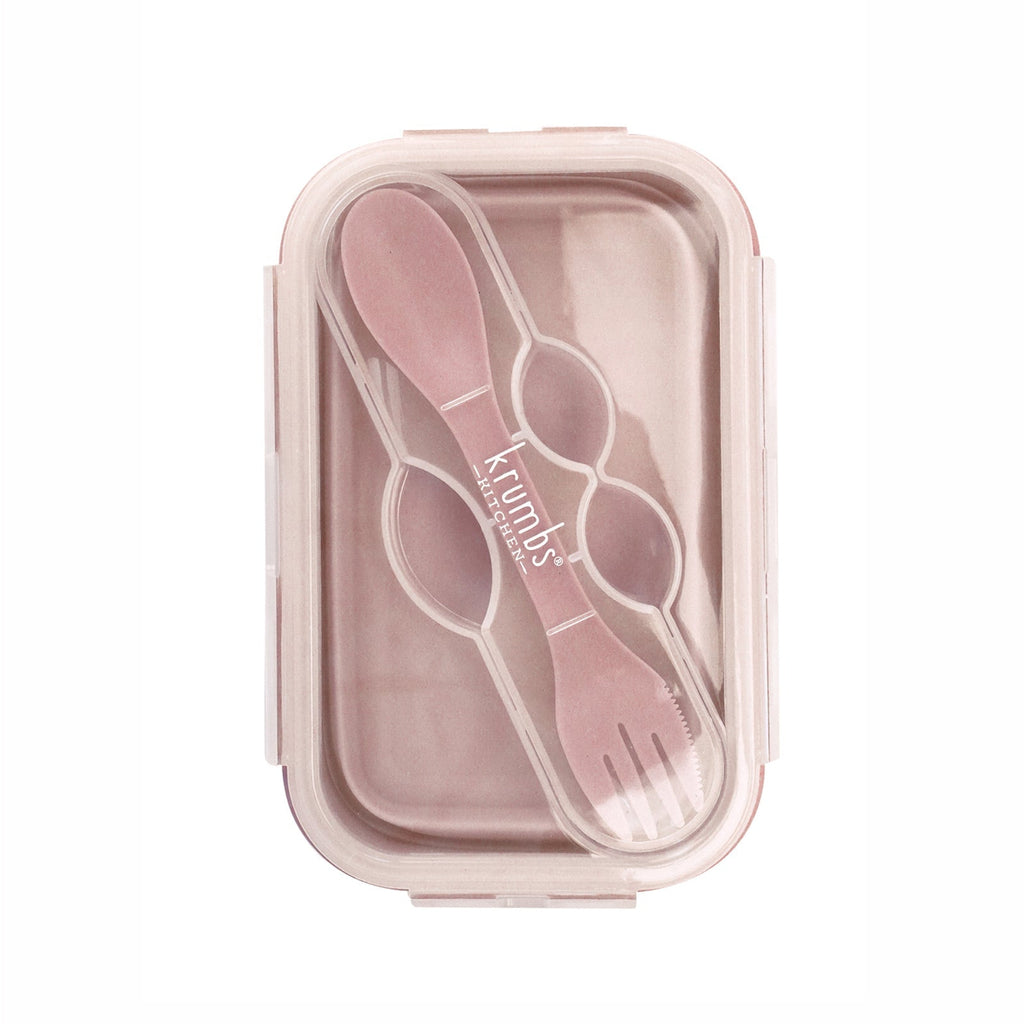 Krumbs Kitchen® Collapsible Silicone Lunch Container - Pink