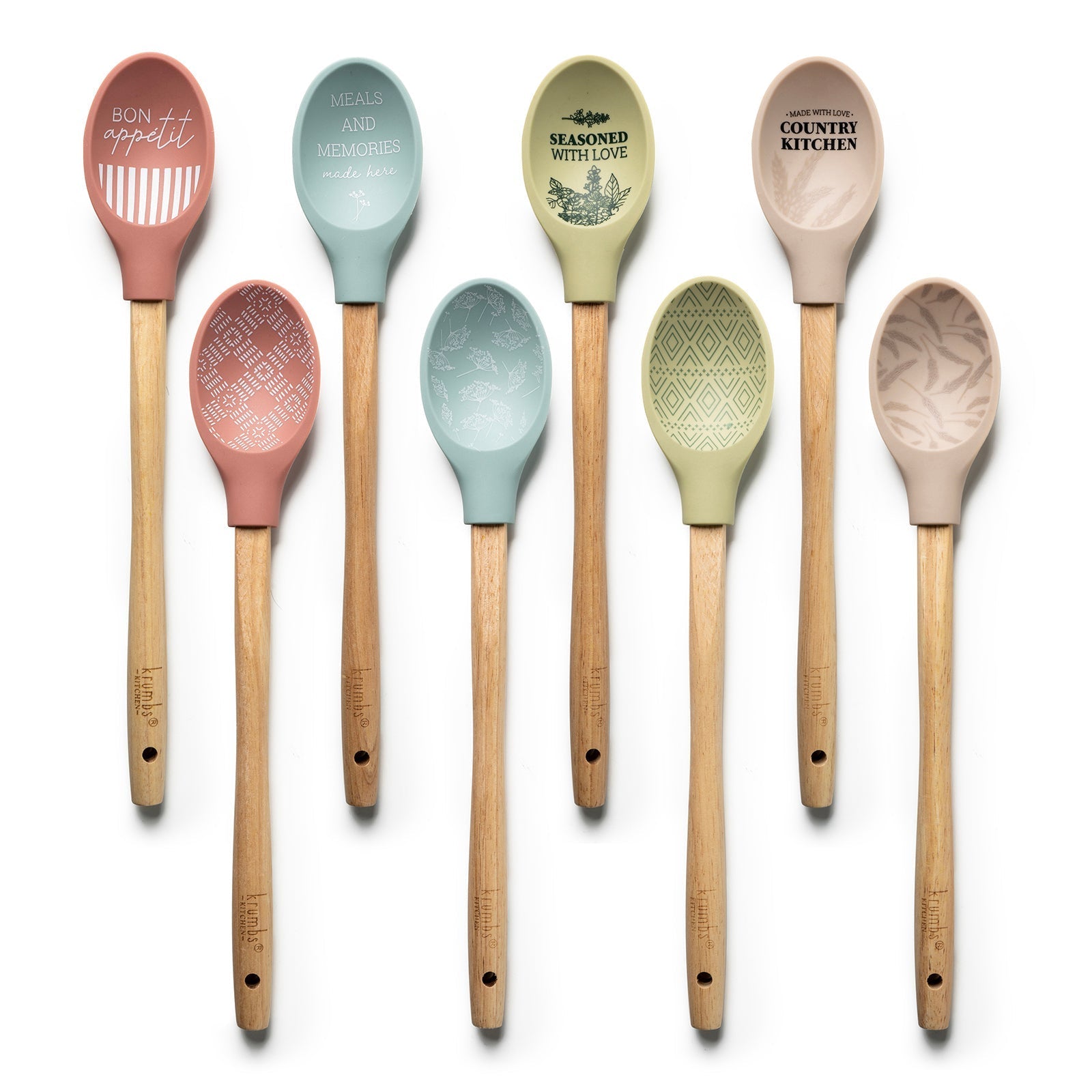 Krumbs Kitchen® Farmhouse Silicone Spoon - Pink