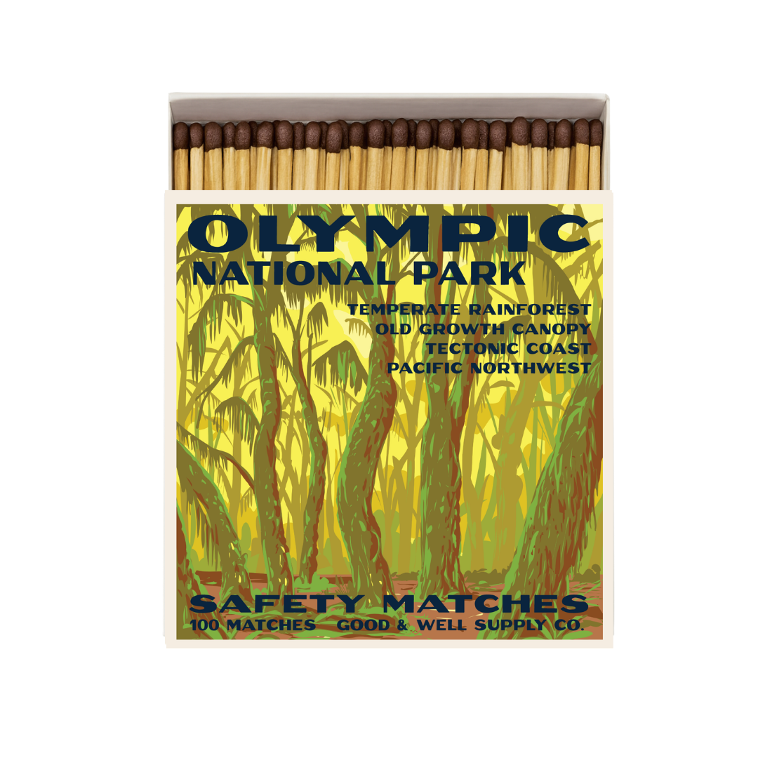 Olympic Hoh Rainforest Vintage National Park Cabin Matches