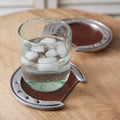 Set of 4 Rustic Horseshoe Coasters