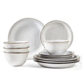 Madelyn White 12-Piece Dinner Set