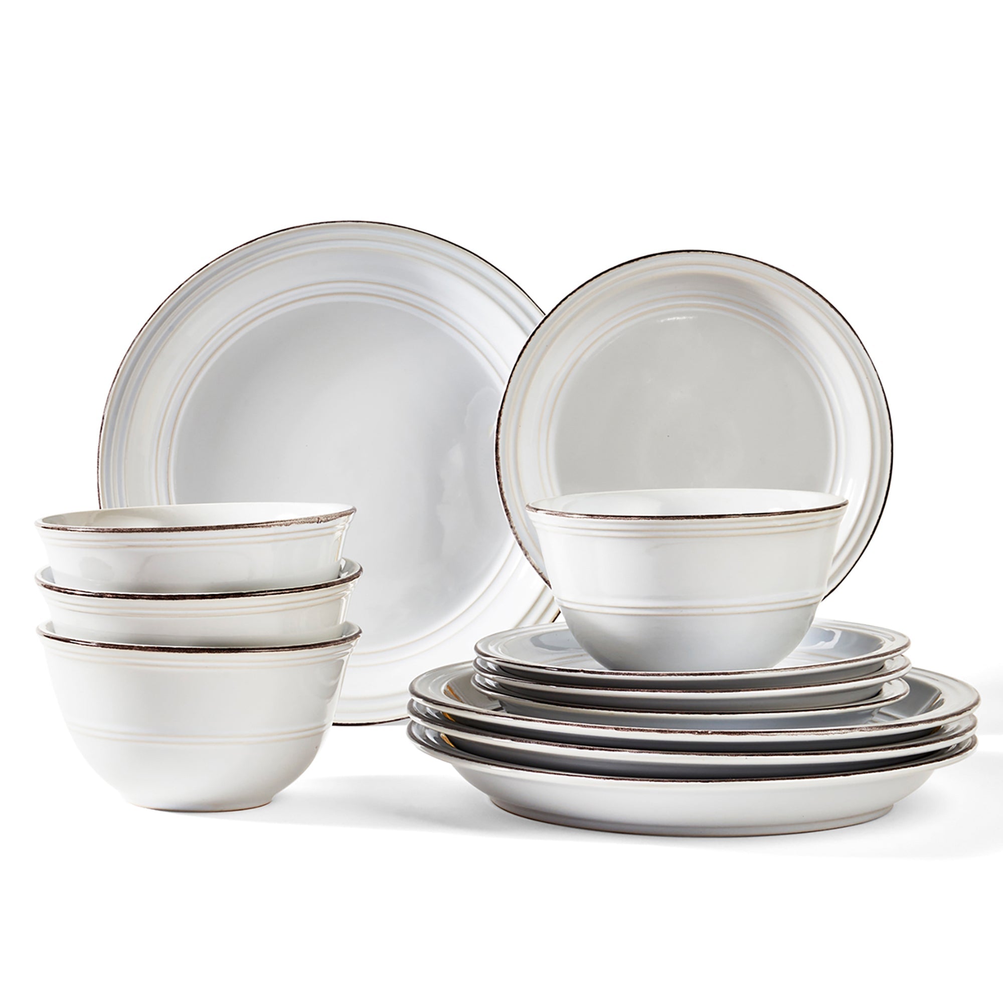 Madelyn White 12-Piece Dinner Set