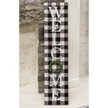 Buffalo Check Welcome Sign With Easel