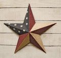 Americana Burlap Star Wall Decor 18" – Farmhouse Patriotic Accent