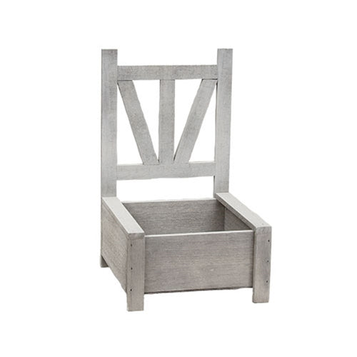 Set of 2 Rustic Garden Chair Planters
