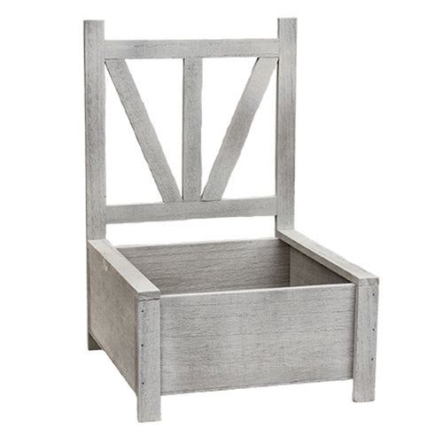 Set of 2 Rustic Garden Chair Planters