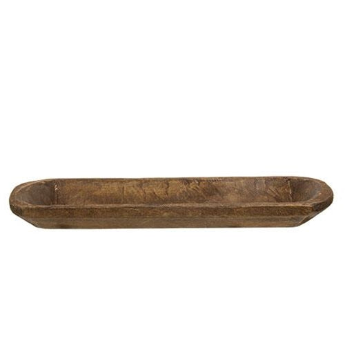 Rustic Brown Wooden Bread Dough Bowl