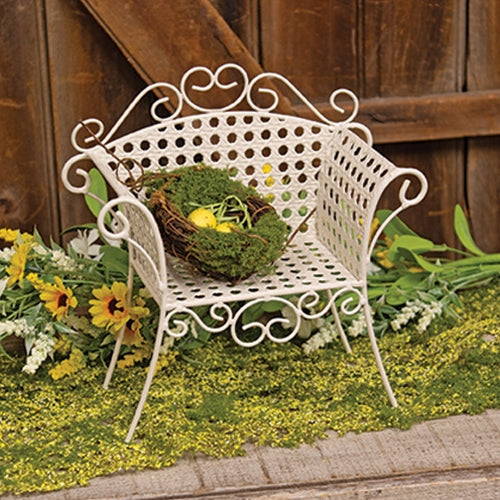 Rustic Metal Garden Chair Planter
