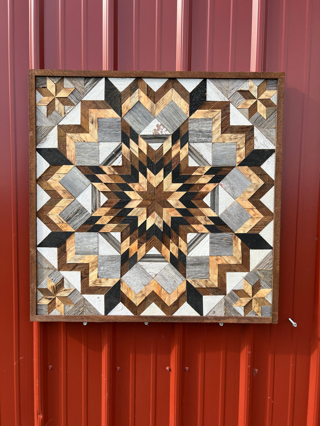 Amish Handmade Barn Quilt Wall Art – Reclaimed Barn Wood – 30.5” x 30.5”