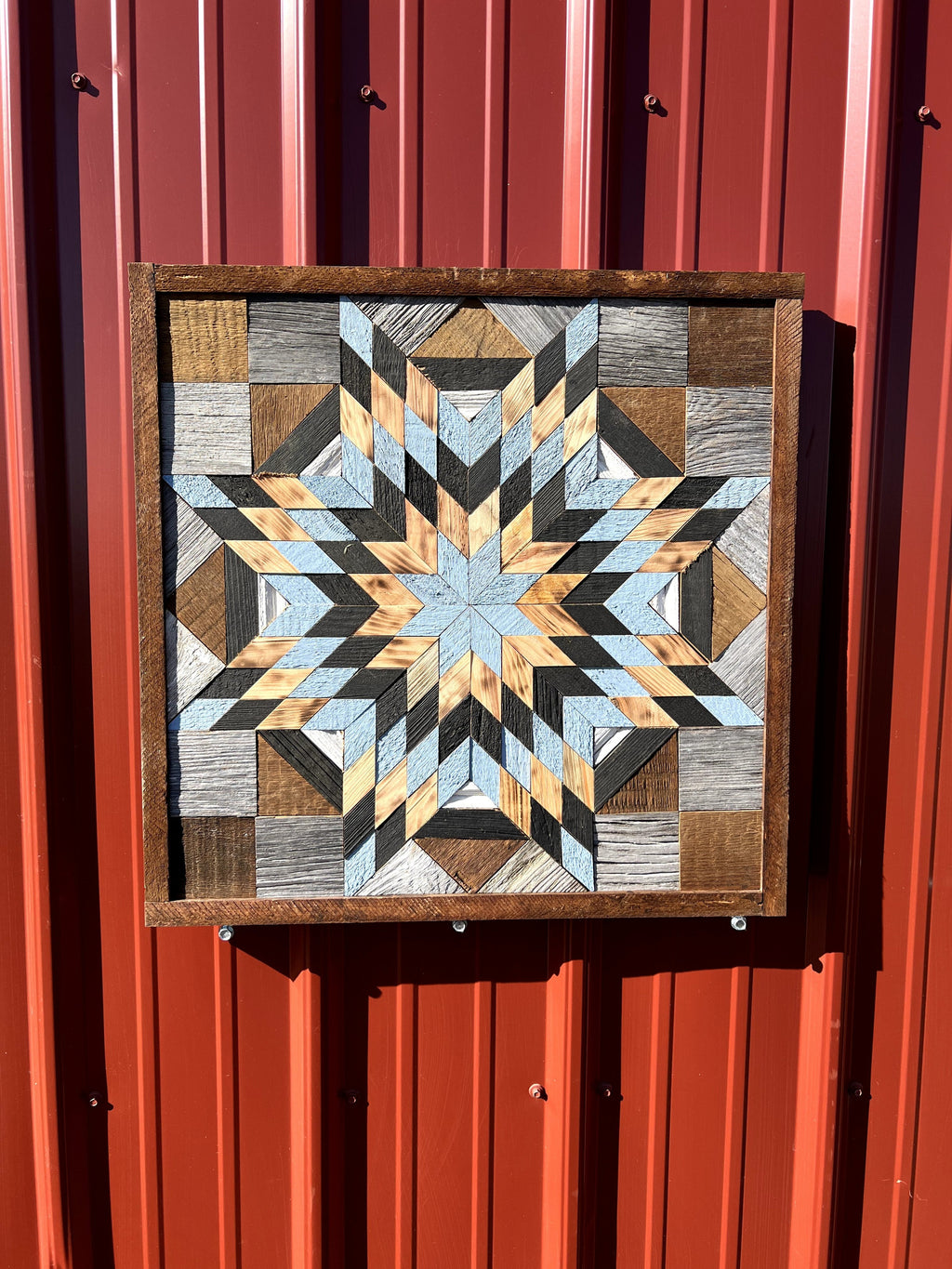 Amish Handmade Barn Quilt Wall Art – Reclaimed Barn Wood – 20.75” x 20.75”