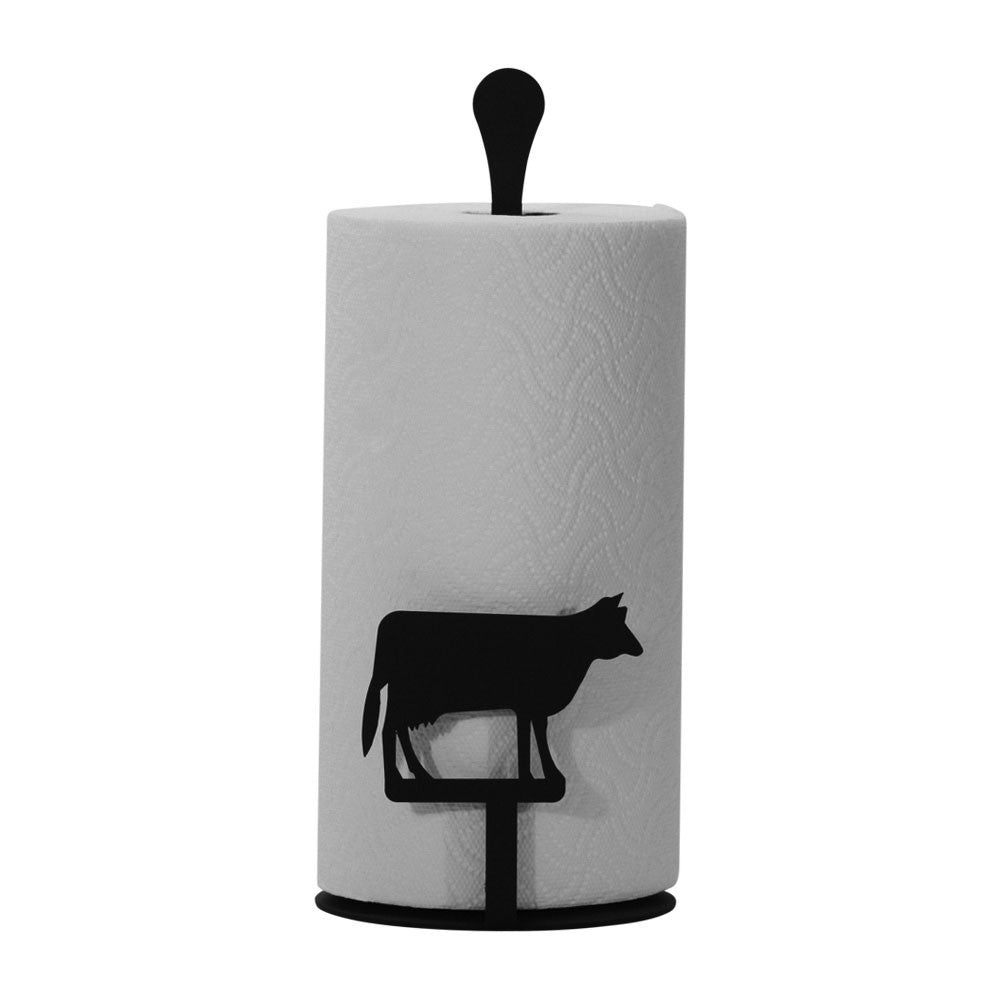 Rustic Countertop Cow Paper Towel Holder