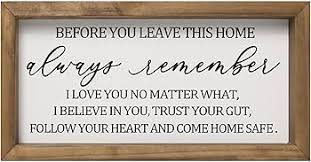 Always Remember I Love You Framed Print, 16x8