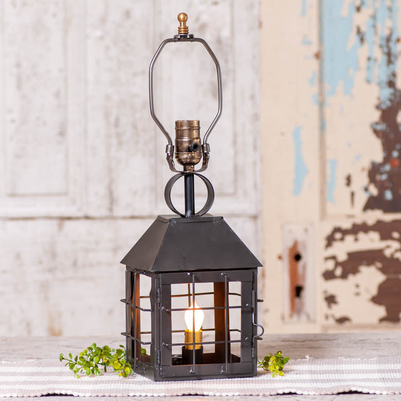 Rustic Smokey Black Lamp Base