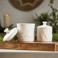 Set of 2 Farmhouse Ceramic Farm Animal Canister Set