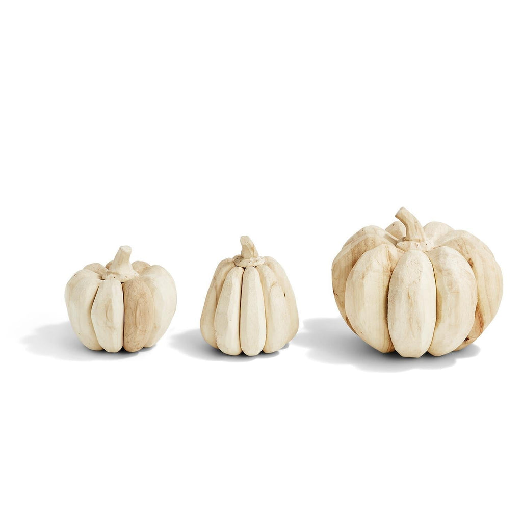 Farmhouse Wooden Pumpkin Trio Rustic Handcrafted Fall Decor Set