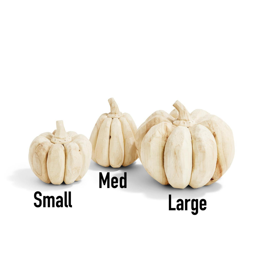 Farmhouse Wooden Pumpkin Trio Rustic Handcrafted Fall Decor Set