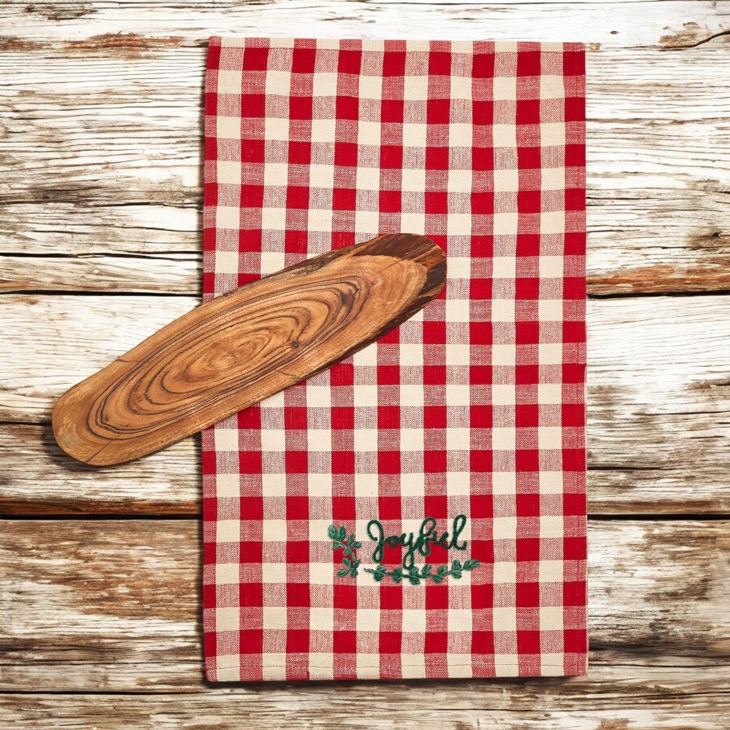 Holiday Charcuterie Board Set With Tartan Kitchen Towels - 2-Piece Gift