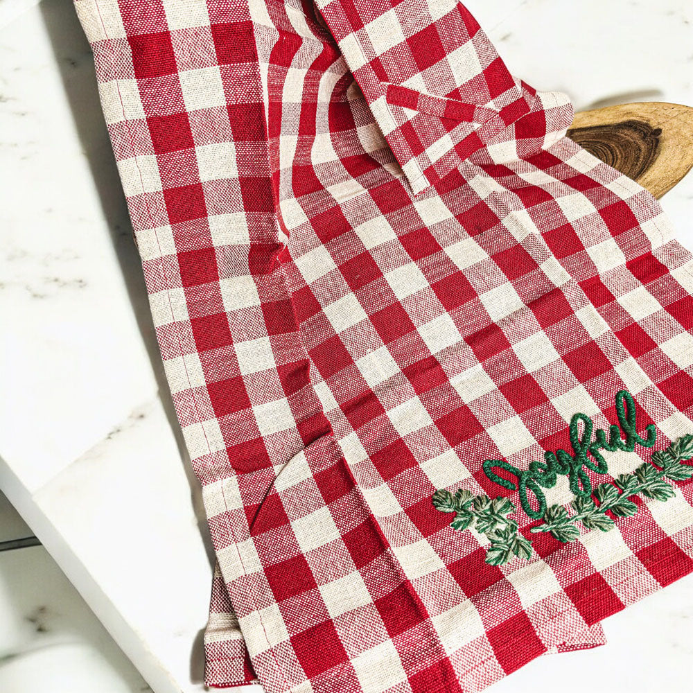 Holiday Charcuterie Board Set With Tartan Kitchen Towels - 2-Piece Gift