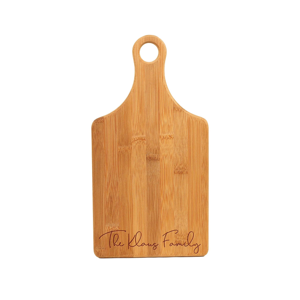 Personalized Bamboo Cutting Board with Handle Custom Kitchen Gift Wedding Gift Farmhouse Kitchen Decor Cheese Board Serving Set Housewarming