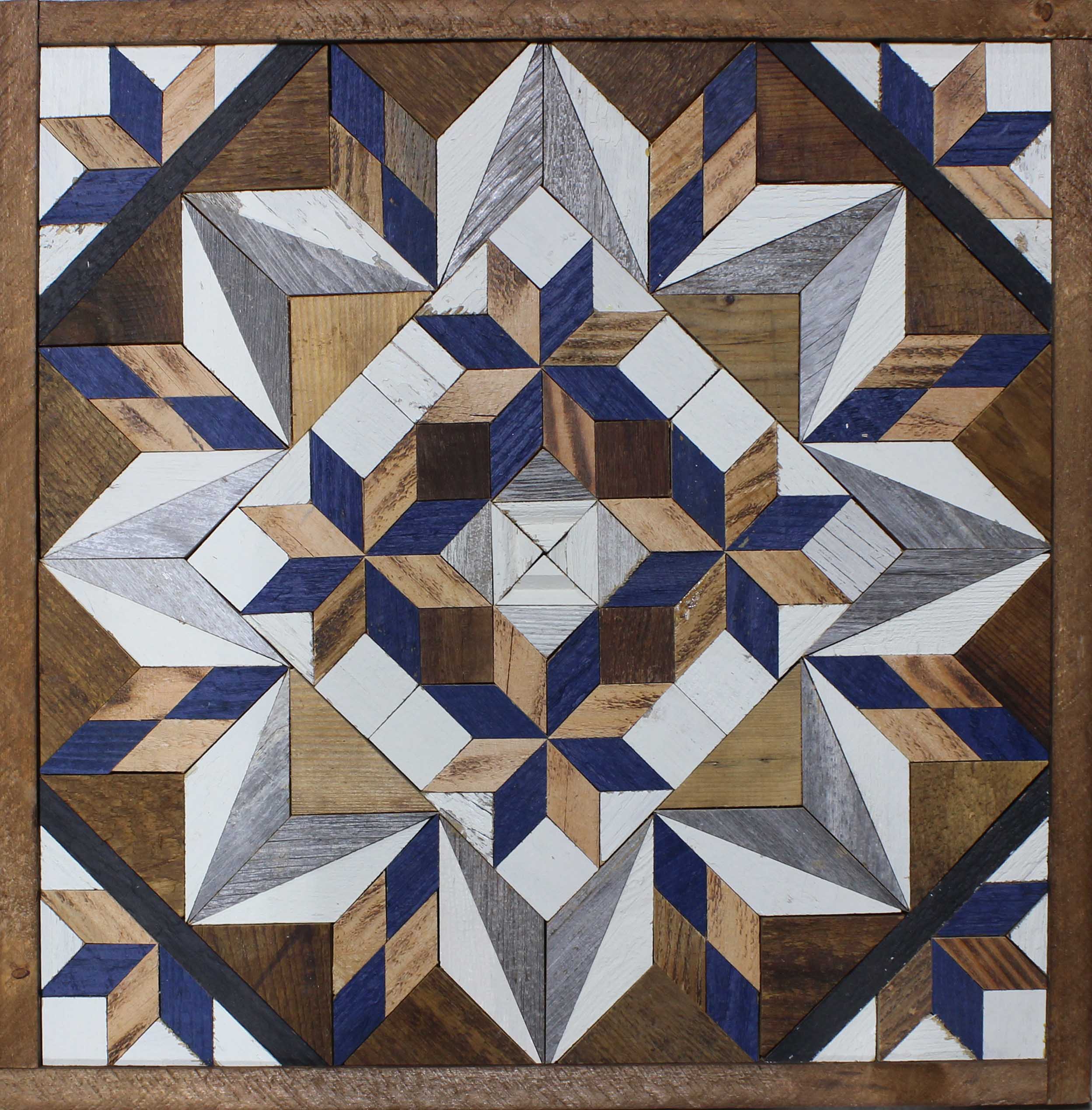 Amish Handmade Barn Quilt Wall Art – Reclaimed Barn Wood – 20.75” x 20.75”
